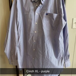 Cinch Purple Dress Shirt Classic Button-Down
